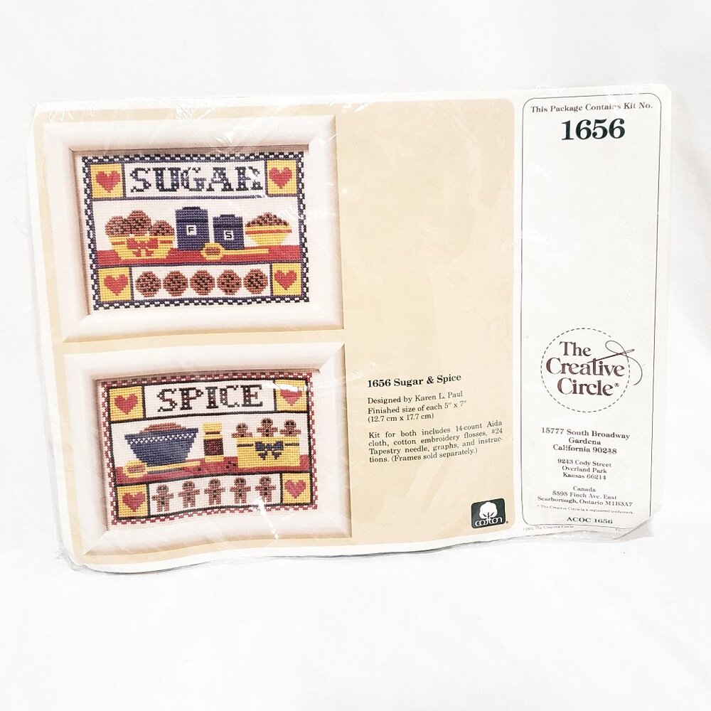 Sugar & Spice Cross Stitch Kit Baking 1986 Creative Circle #1656